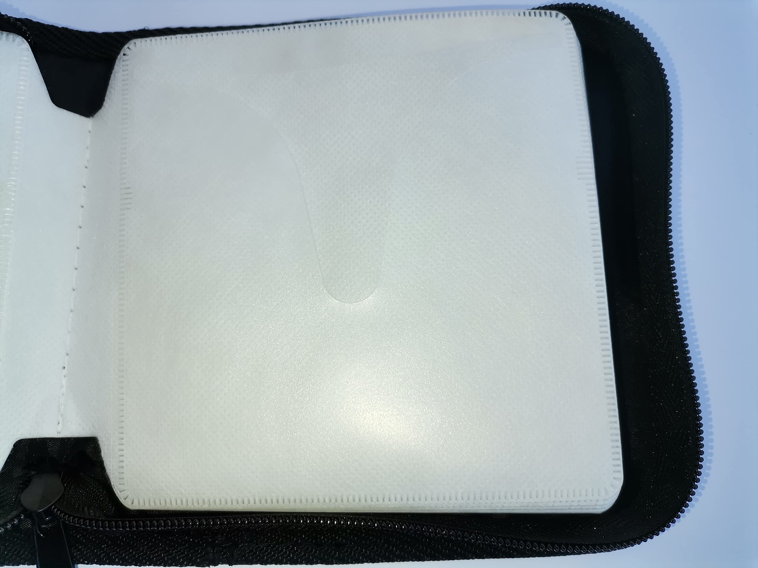 CD-Tasche zur Archivierung von 20 Discs/CD/DVD/Blu-Ray – Menge: 48 Stück – CD Organizer ideal zur Aufbewahrung von Filmen, Videospielen, Musik und Daten, Wallet aus Nylon – Schwarz
