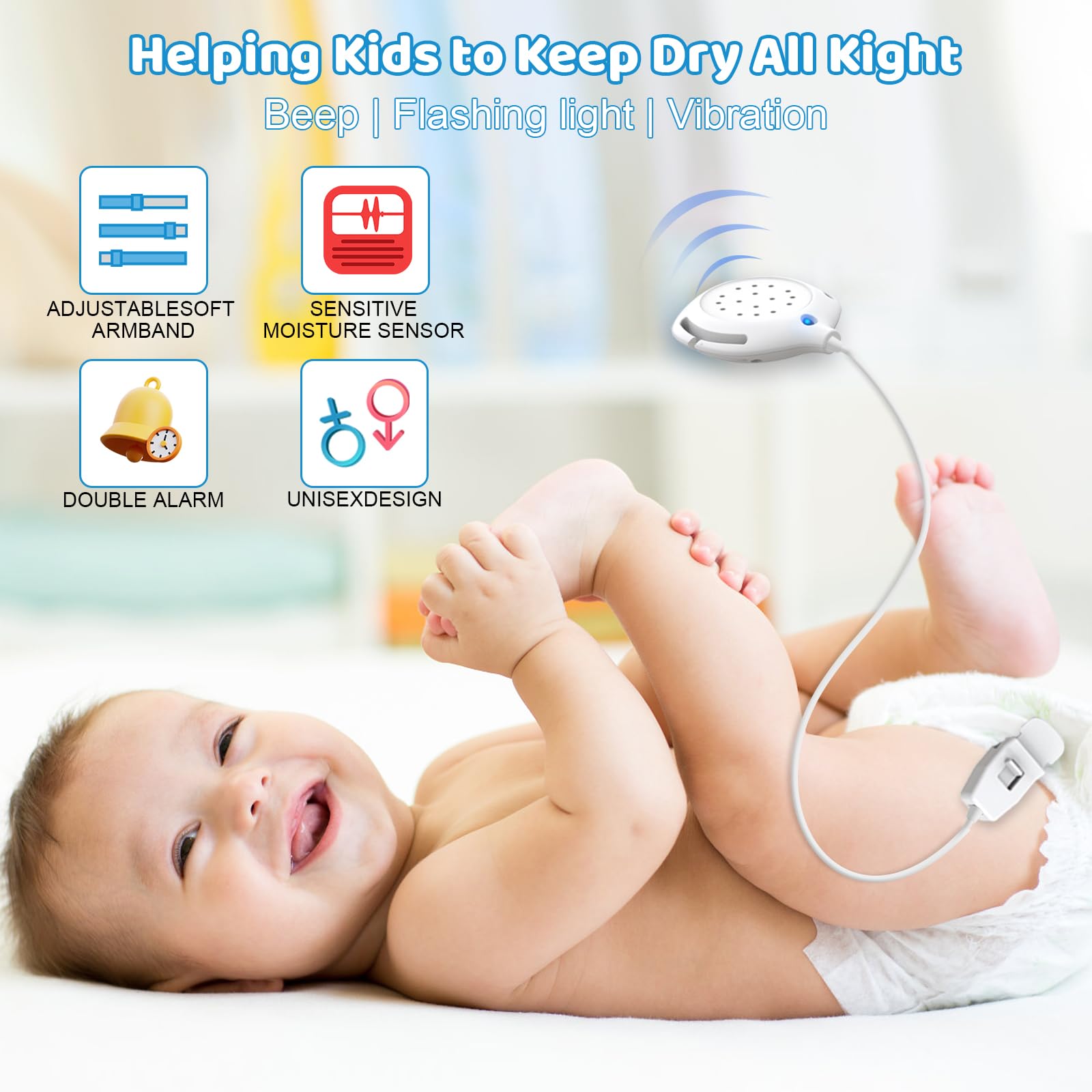 GcSige Bedwetting & Enuresis Alarm for Kids - Loud Sound, Strong Vibration & High Sensitivity Sensor | Clinically Proven Solution to Stop Bedwetting (Boys & Girls)