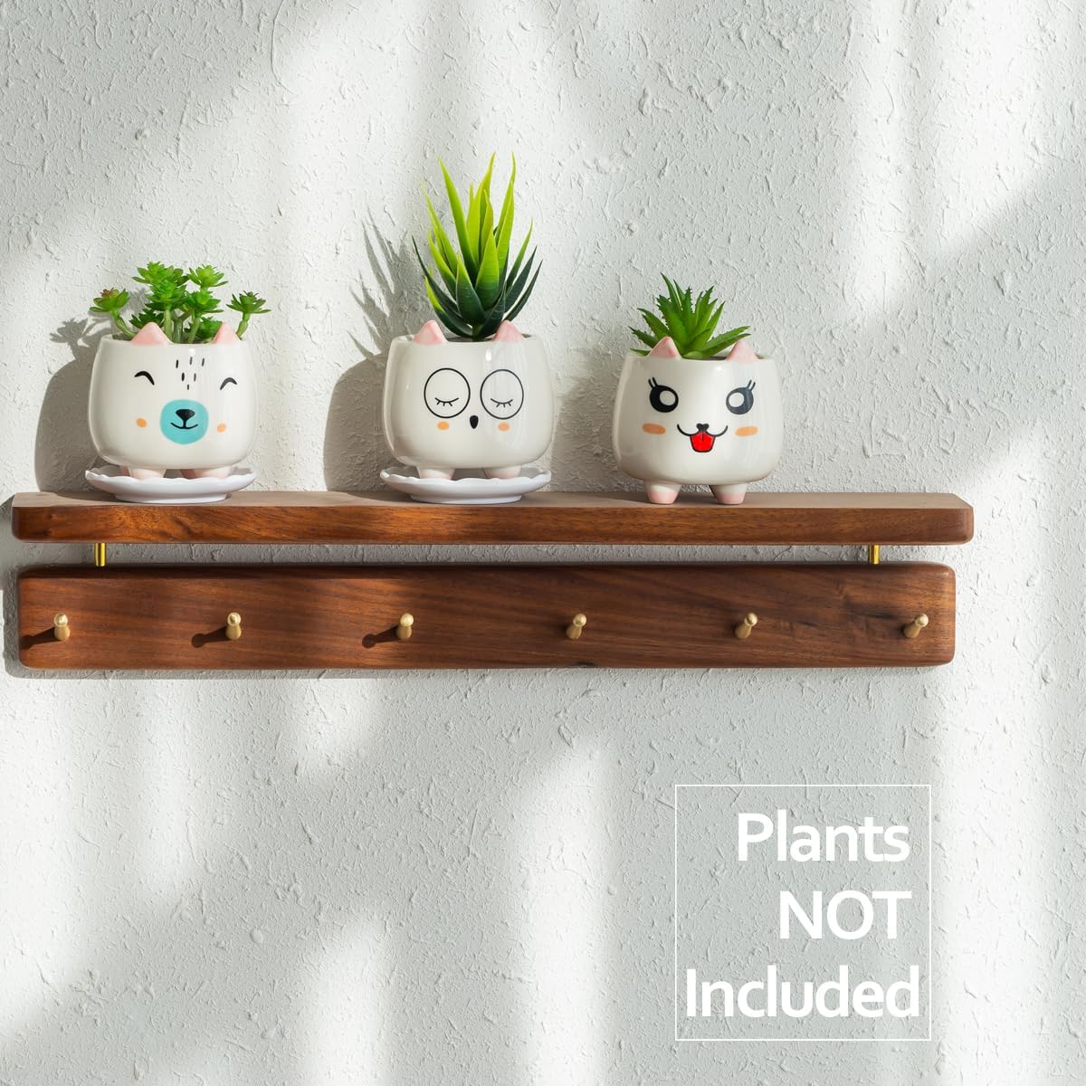 B SEPOR 6Pack 3.4inch Small Ceramic Animal Planter Pots for Baby Succulent with Drainage and Bamboo Tray Window Sill Gift for Girl(Sitting Cats)