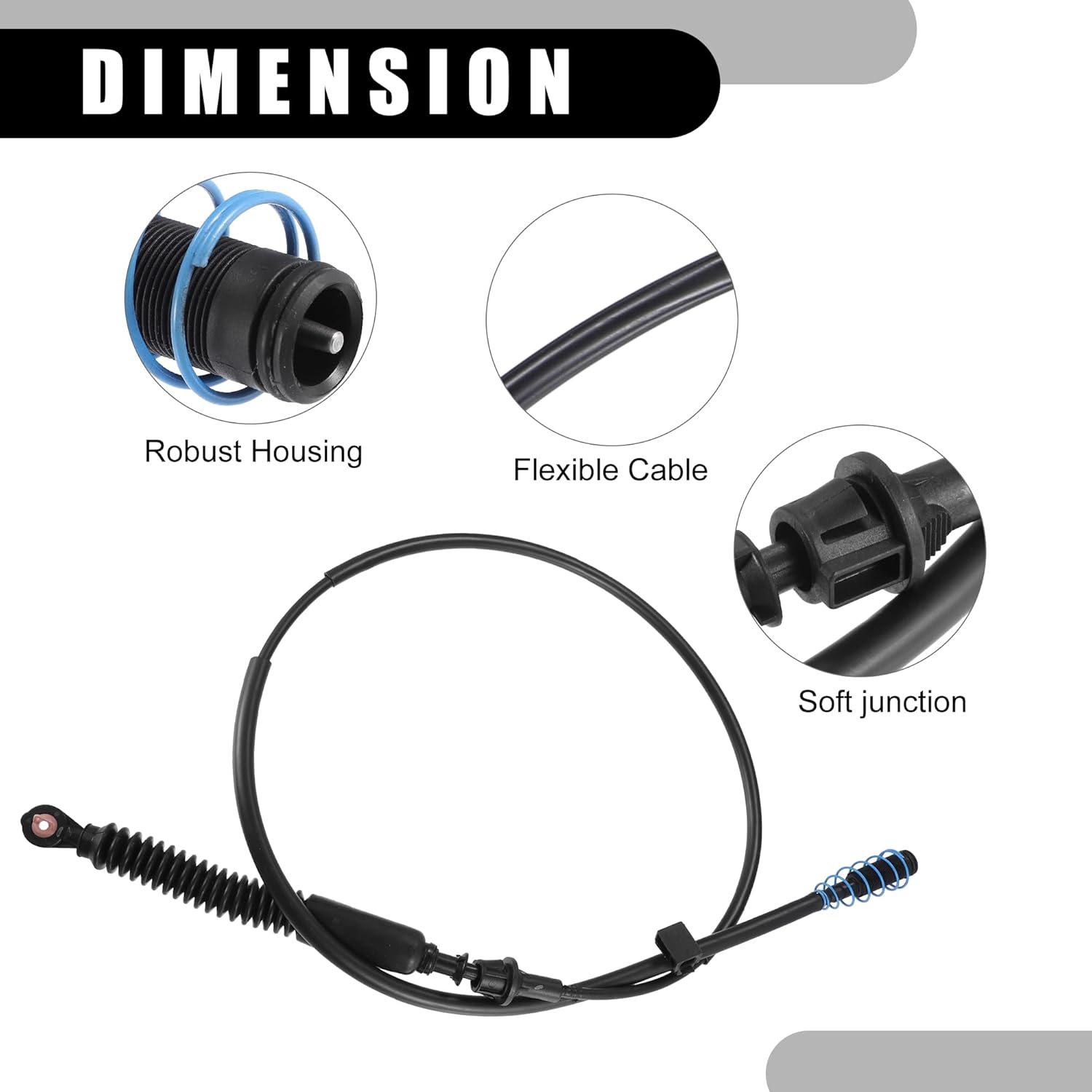 Transmission Gearshift Control Cable NO.20787608 - Auto Trans Shifter Cable - for Chevrolet Suburban 1500 2500 2007-2014 Metal Black - 1 PC