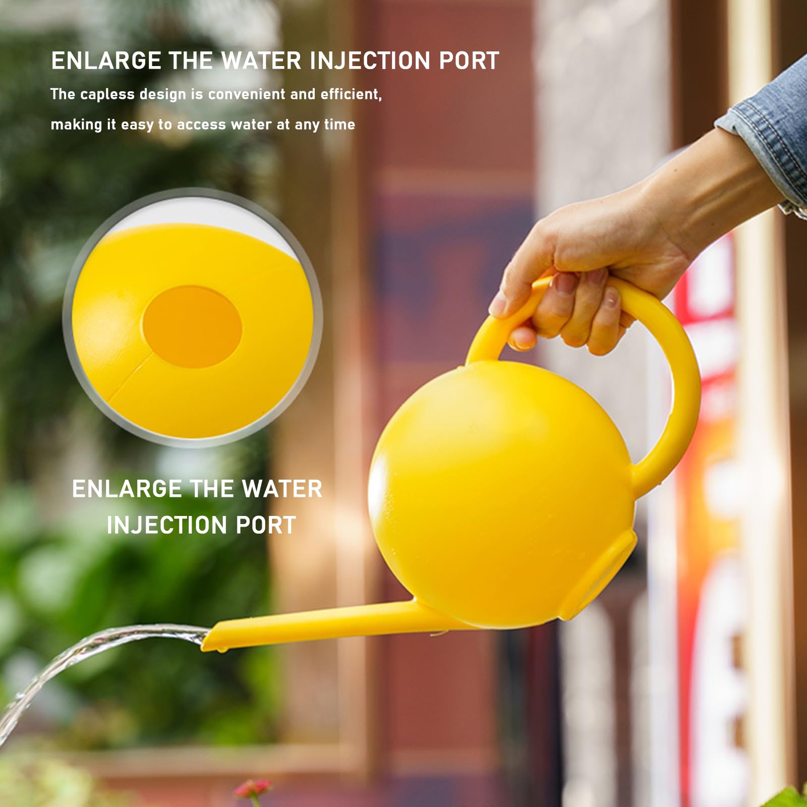 Arrosoir à Long Bec 1,5 L en Plastique léger for intérieur et extérieur(Oranje)