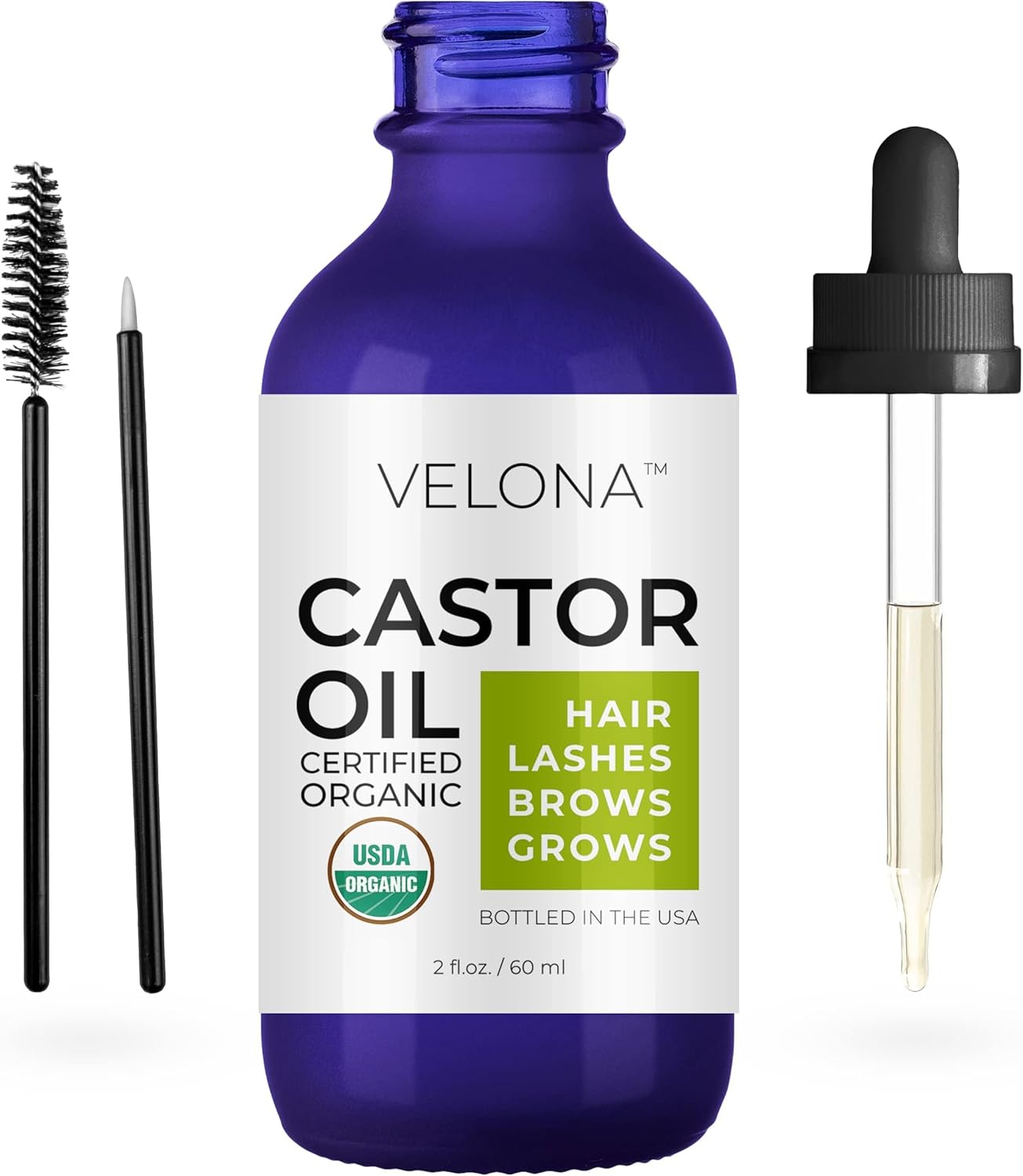 velona USDA Certified Organic Castor Oil – 2 fl oz | Stimulate Growth Eyelashes, Eyebrows, Hair | Cold pressed, Natural Oil, USP Grade | Hexane Free, Lash Boost Serum, Caster | Starter Kit… velona USDA Certified Organic Castor Oil – 2 fl oz | Stimulate Growth Eyelashes, Eyebrows, Hair | Cold pressed, Natural Oil, USP Grade | Hexane Free, Lash Boost Serum, Caster | Starter Kit…