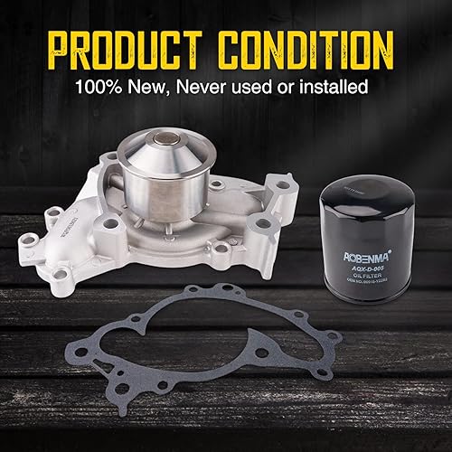 Miniatura 4 de Kit de bomba de agua con correa dentada de repuesto para 2004-2006 ES330RX330, 2002-2006 Camry V6 3.0L, 2002-2006 Highlander V6 3.0L, 2004-2008