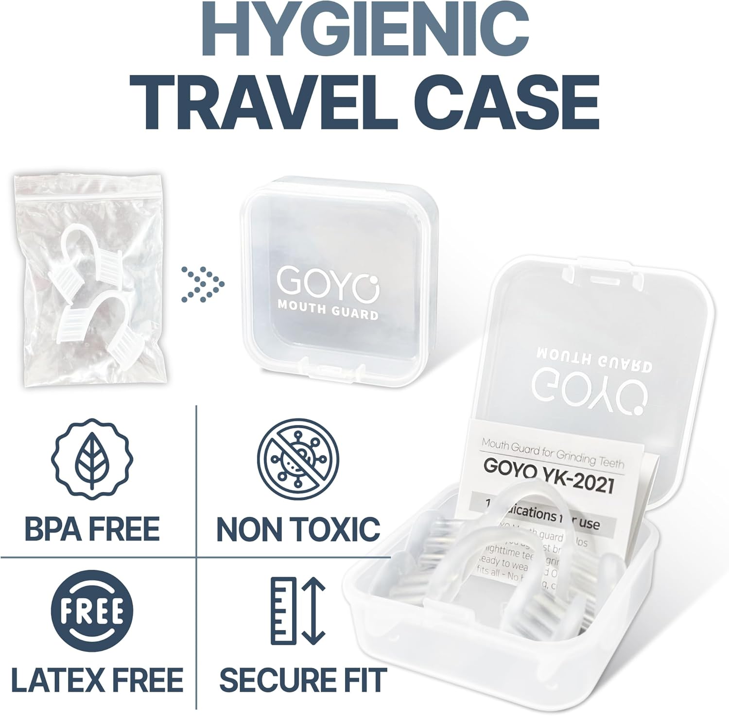 Mouth Guard for Grinding and Clenching Teeth at Night, Sleep Night Guard, Grinding Protection, Clenching Protection, Teeth Bruxism Mouth Piece with Travel Hygiene Case (2set) (1set) - Image 5
