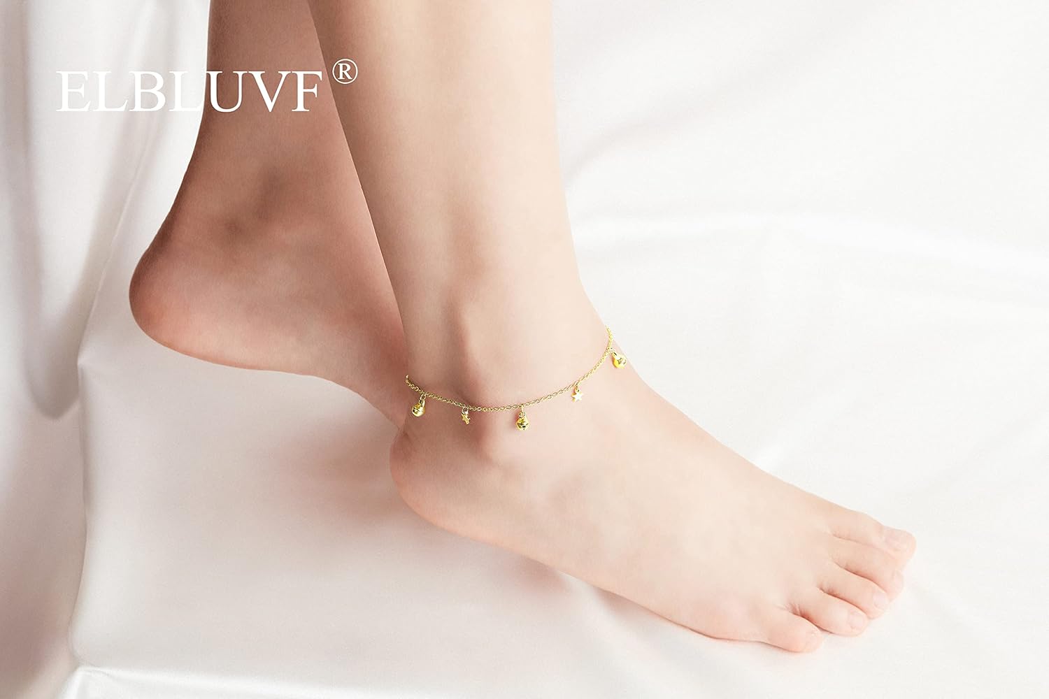 Stainless Steel Gold Rose Gold Plated Star Bells Summer Beach Chain Anklet Foot Jewelry Adjustable For Women - Image 2