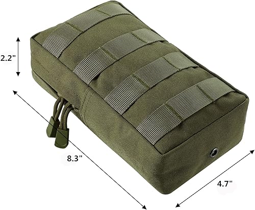Miniatura 3 de FRTKK Paquete de 2 bolsas Molle  táctica compacta resistente al agua EDC bolsa pequeña utilidad