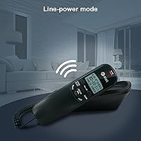 Vista 5 de Teléfono con cable AT&T TR1909 Trimline con identificador de llamadas, Negro