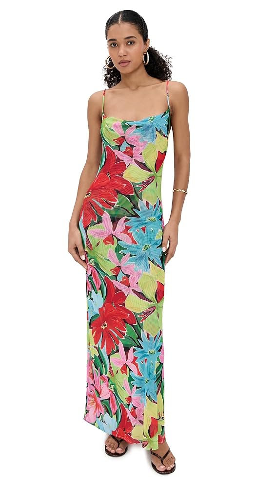 3way margot gel art dress（M） color：BEG RESA Women's Margot Maxi Dress, Tropicana, Floral, XS at
