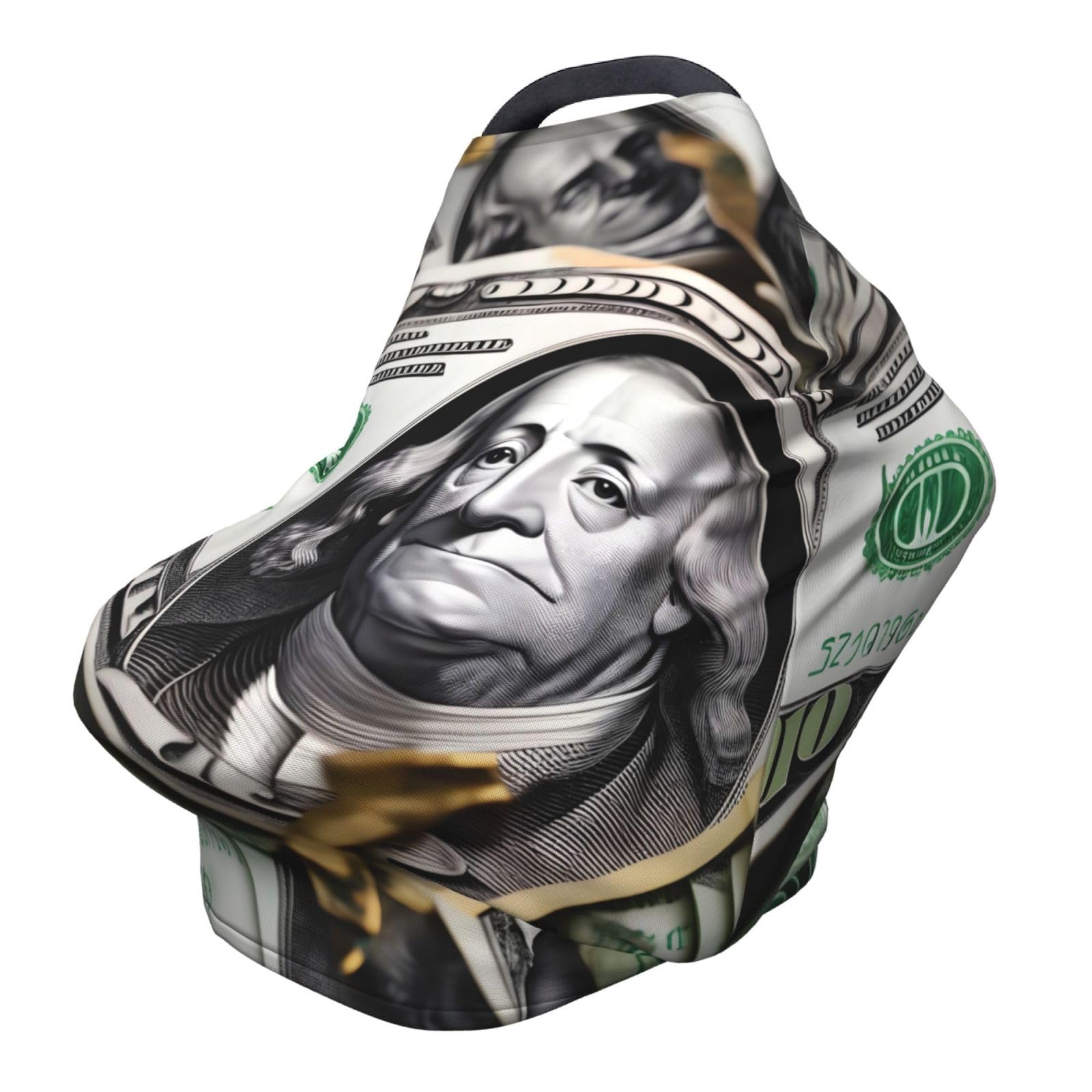 XZDHYZ Banknote Patterns Versatile full-print Stroller Chair Cover/Nursing Cover, specially designed for your baby, Black