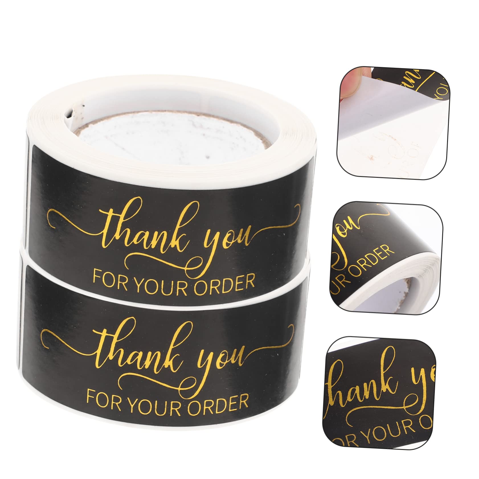 Operitacx 6rotoli Etichette Adesive Decorative Per Imballaggi Di Stickers Ringraziamento Per Rotolo Design Elegante Per Feste e Confezioni