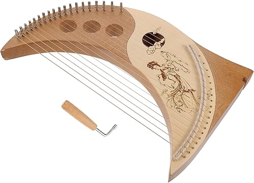 Miniatura 8 de Milisten 1 juego de cuerdas de lira para instrumento de arpa de metal, diseño portátil para principiantes, incluye accesorios de afinación para