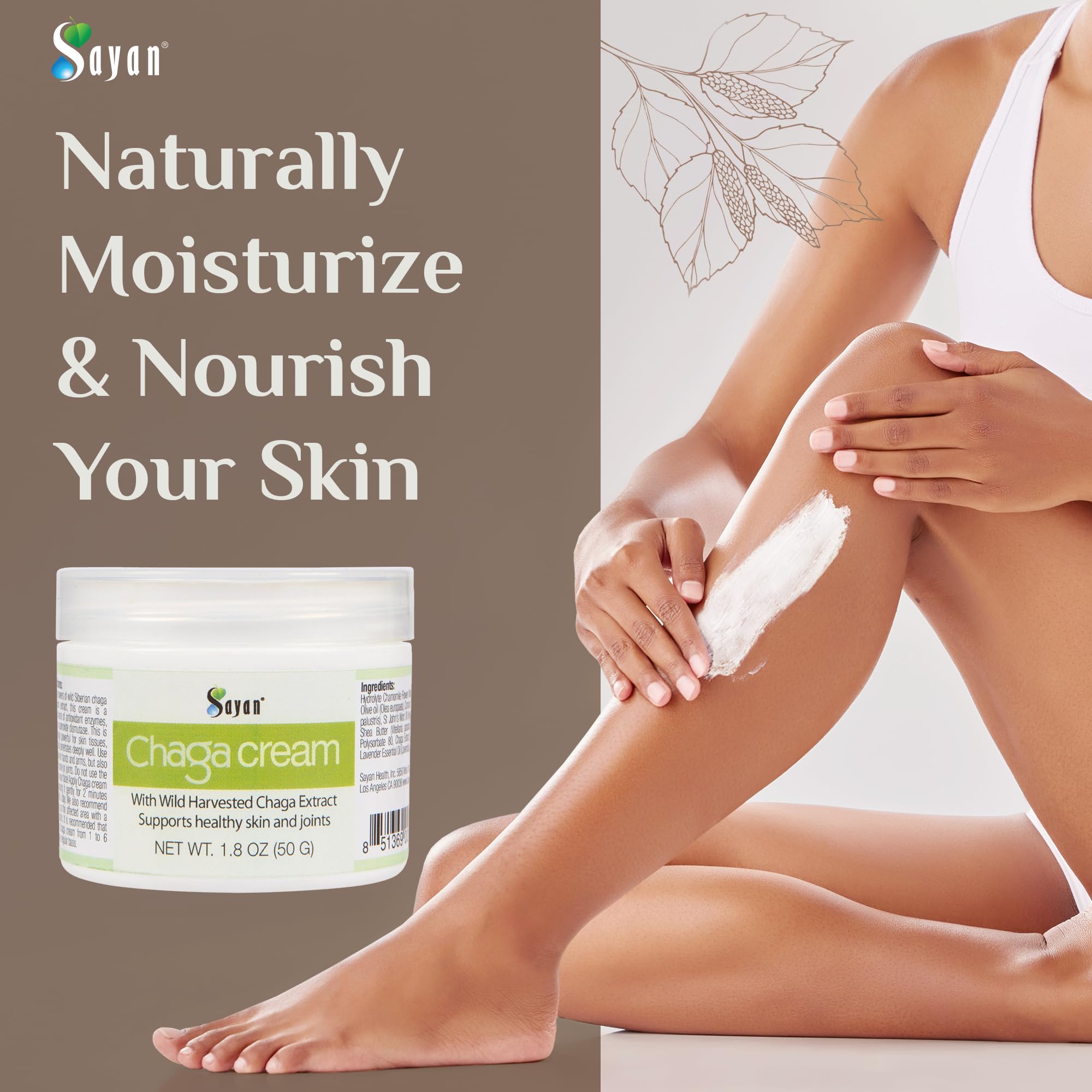 Amazon.com : Sayan Siberian Chaga Mushroom Extract Body Cream 1.8