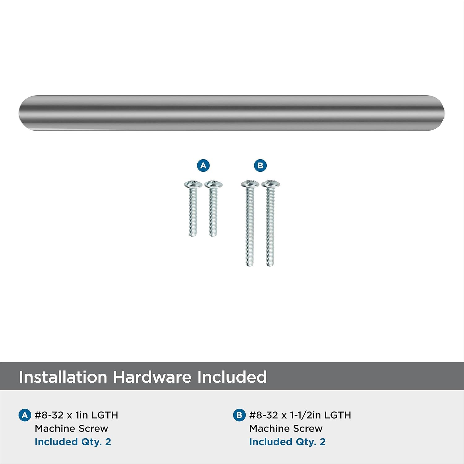 Amerock | Cabinet Pull | Polished Chrome | 5-1/16 inch (128 mm) Center-to-Center | Revolve | 1 Pack | Drawer Pull | Cabinet Handle | Cabinet Hardware