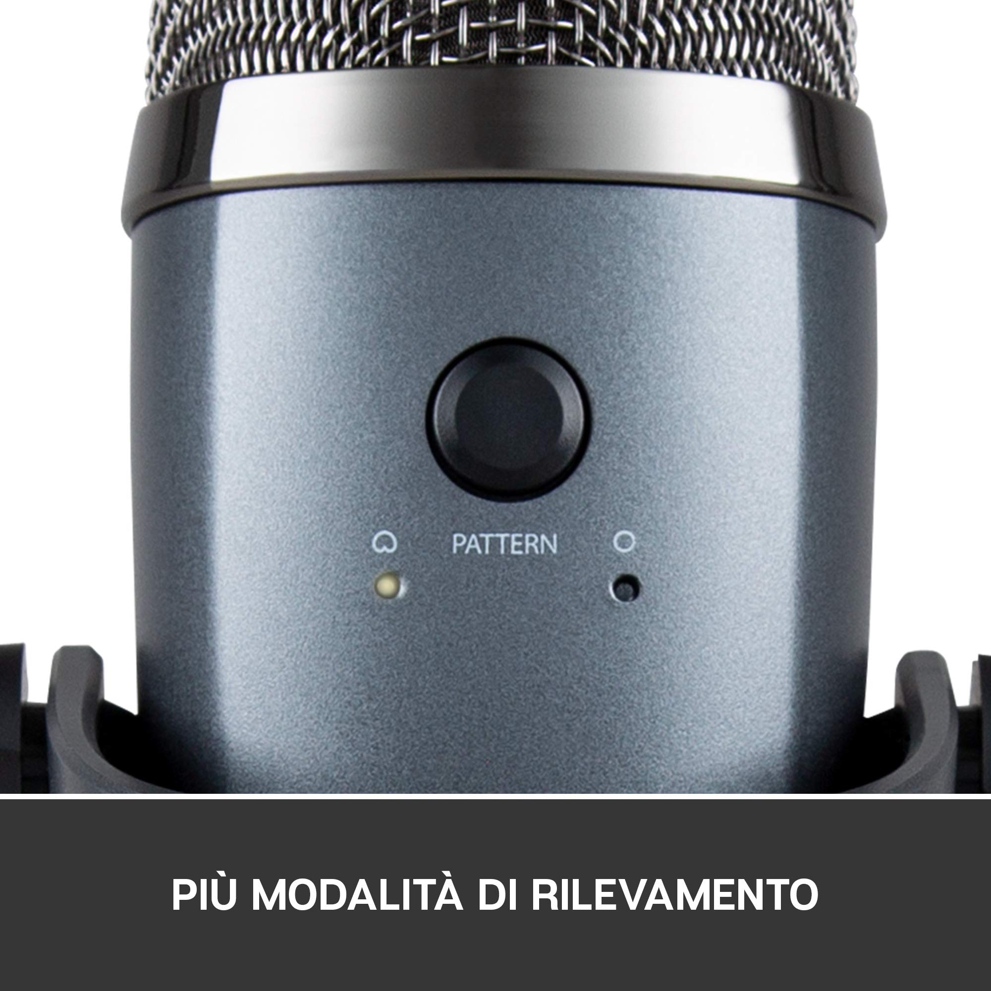 Blue Yeti Nano Microfono USB Premium per Registrazione, Streaming, Gaming, Podcast su PC e Mac, Mic a Condensatore, Effetti Blue VO!CE, Cardioide e Omni, Monitoraggio Senza Latenza - Grigio