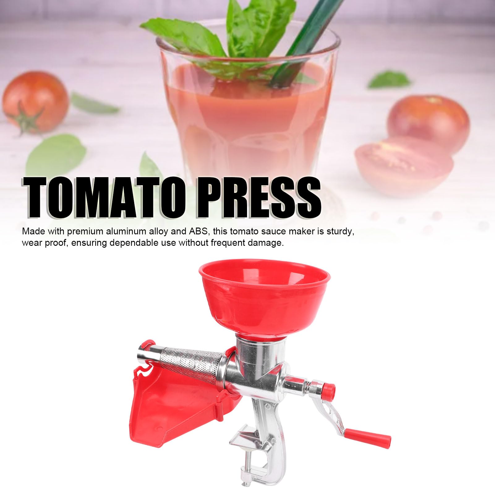 Passapomodoro manuale, in lega di alluminio, con passino da e imbuto per la conservazione del pomodoro, tritacarne, adatto per verdure