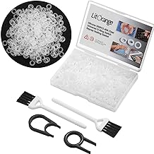 Litorange 500 Stück 40A Silikon O-Ringe,Universal Klar Dichtung,Tastaturdämpfern mit 2 Bürsten und 2 Schlüsselziehern für Cherry MX Switch Tastatur und Mechanische Tastatur