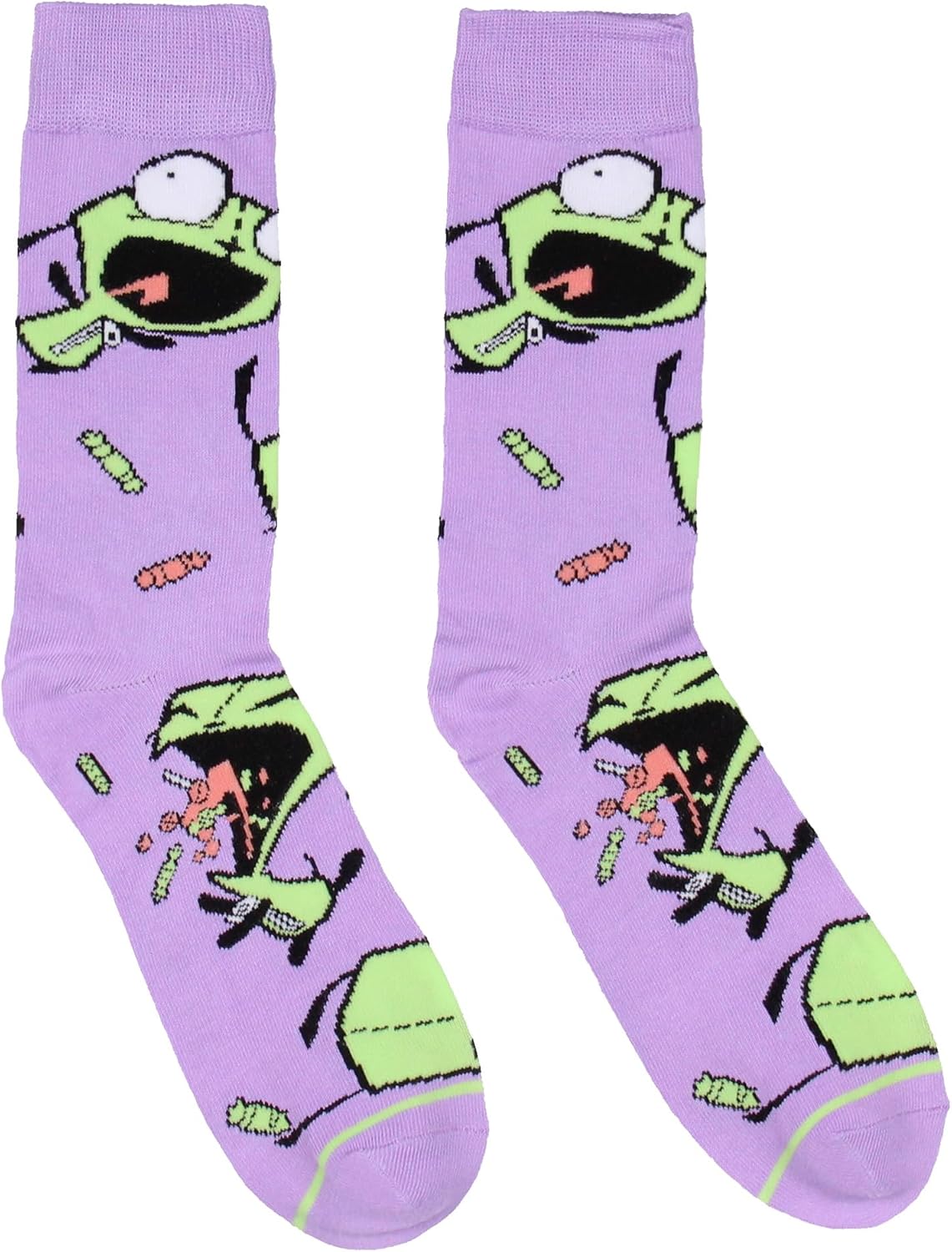 Bioworld Invader Zim Gir Grr Space Athletic Mid-Calf Crew Socks For Men Women 1 Pair - Image 3