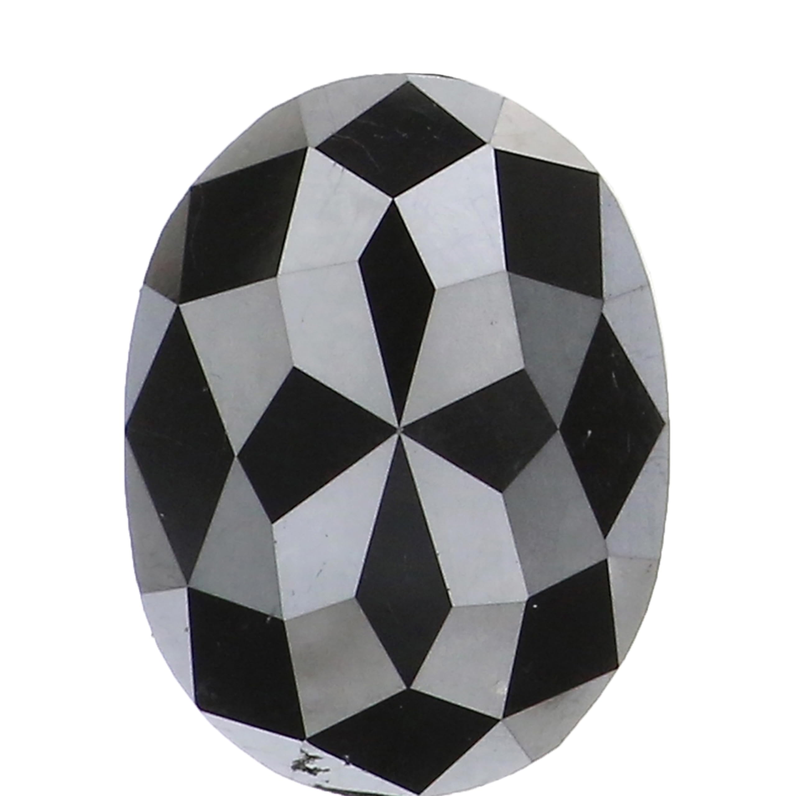 1.24 CT Natural Loose Oval Shape Diamond Black Oval Cut Diamond 7.75 MM Natural Loose Diamond Black Color Oval Shape Rose Cut Diamond LC12