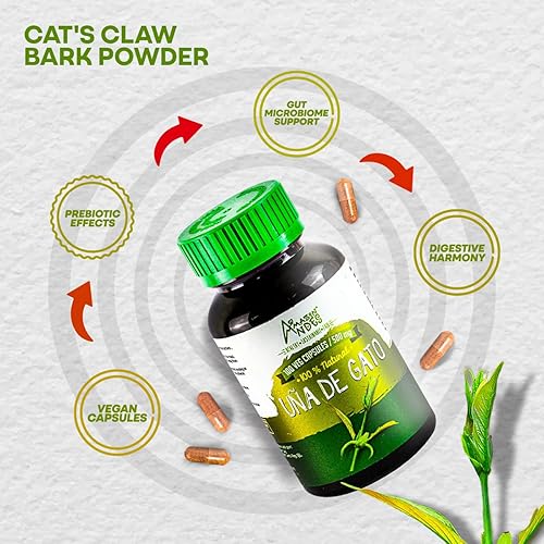 Miniatura 5 de Uña de Gato (Uncaria Tormentosa) Cápsulas l 1000 mg por porción de superalimento l Articulaciones, Partidario de sistemas inmunes y cardiovasculares