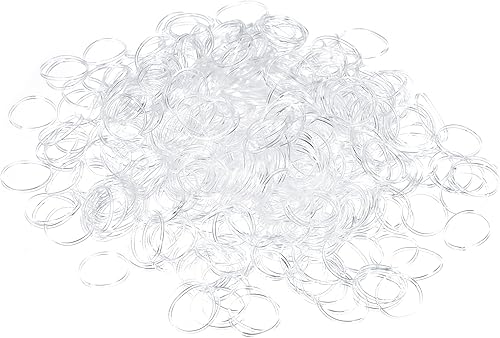 Miniatura 1 de MECCANIXITY Banda elástica de goma de poliuretano termoplástico transparente de 0.63 pulgadas de diámetro para oficina en casa, paquete de 2800