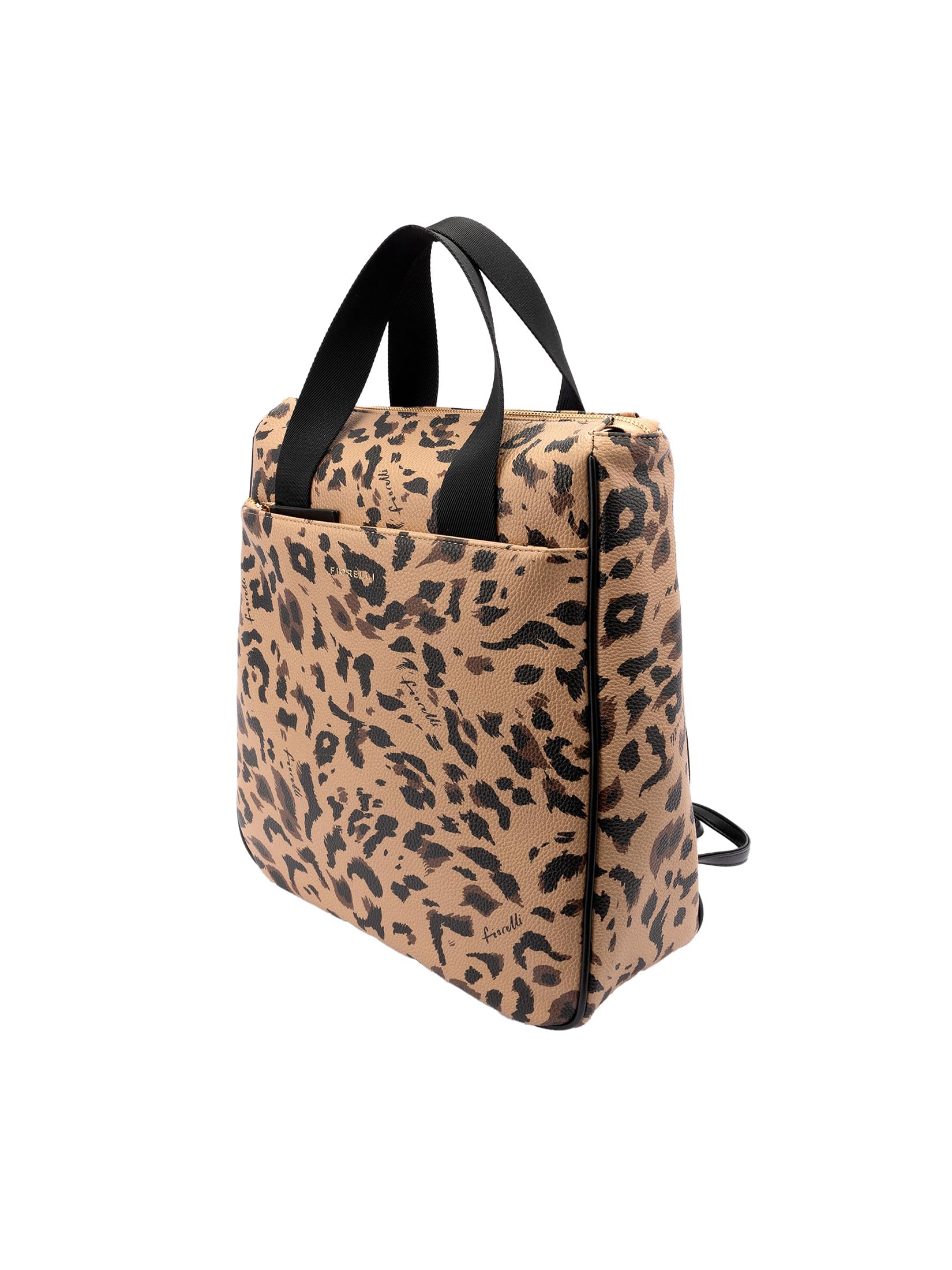 Fiorelli Effie Mochila para mujer, elegante mochila con correas ajustables y compartimento para laptop, piel sintética con estampado Leapard