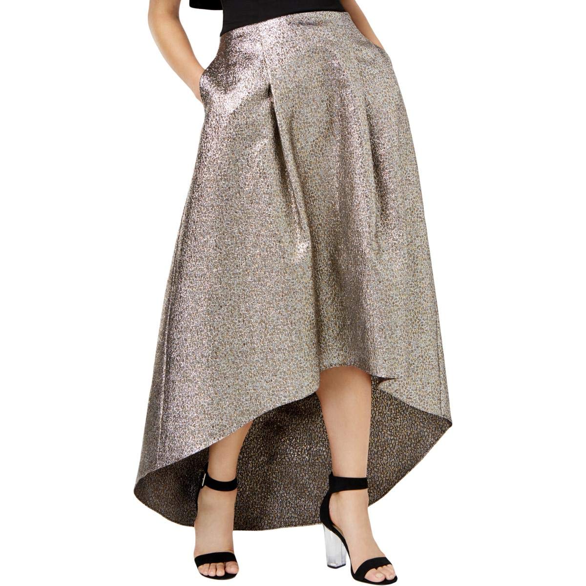Sachin & Babi Metallic High-Low Skirt