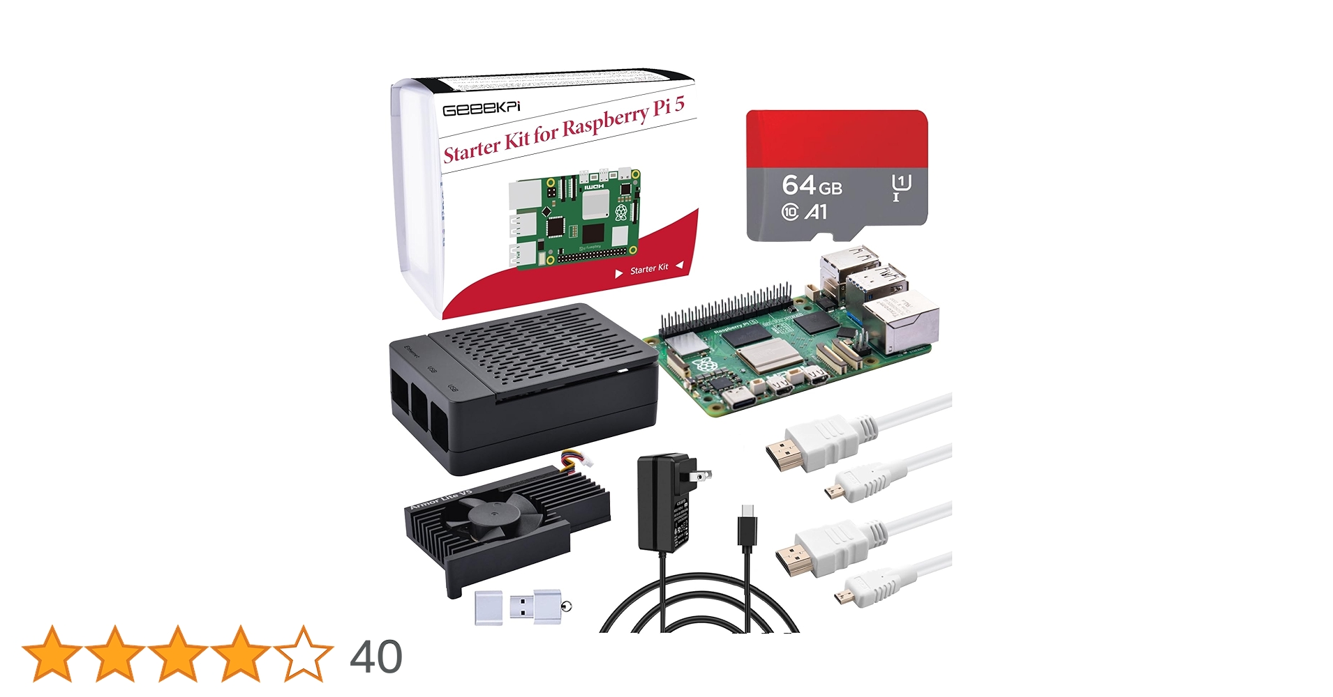 Amazon.co.jp: GeeekPi スターターキット (Raspberry Pi 5 4GB 用