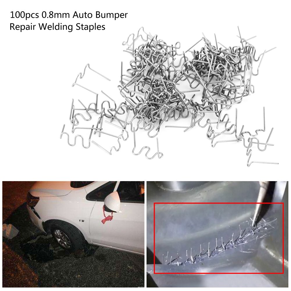 200pcs Shaped Welding Staples, Keenso Car Auto Bumper Repair Pre Cut Bodywork Plastic Welding Staples Repair Tool Kit 3 Types Available