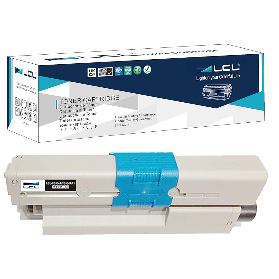 Amazon.co.jp: LCL OKI用 TC-C4A TC-C4AK1 (1パック ブラック