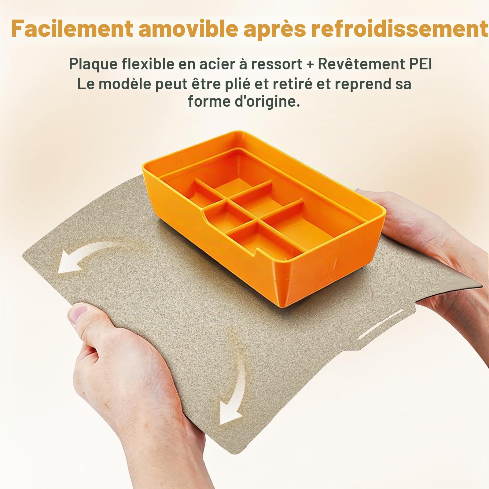 Plaque d'impression PEI (doré) + PET (motif fibre de carbone) pour Bambulab P1S/P2S/X1C/P1P/X1/A1, plateau d'impression en acier à ressort PEI lisse pour plateformes d'imprimante 3D Bambulab avec PLA