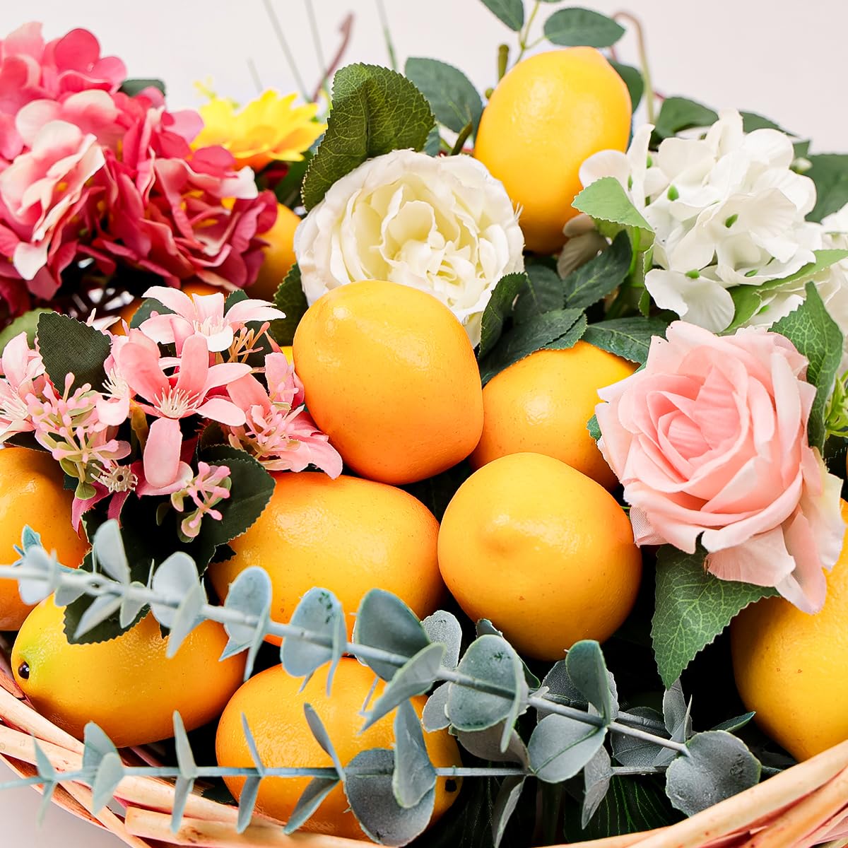 Décoration De Faux Fruits Artificiels Simulation Jaune Citron 10 Pièces