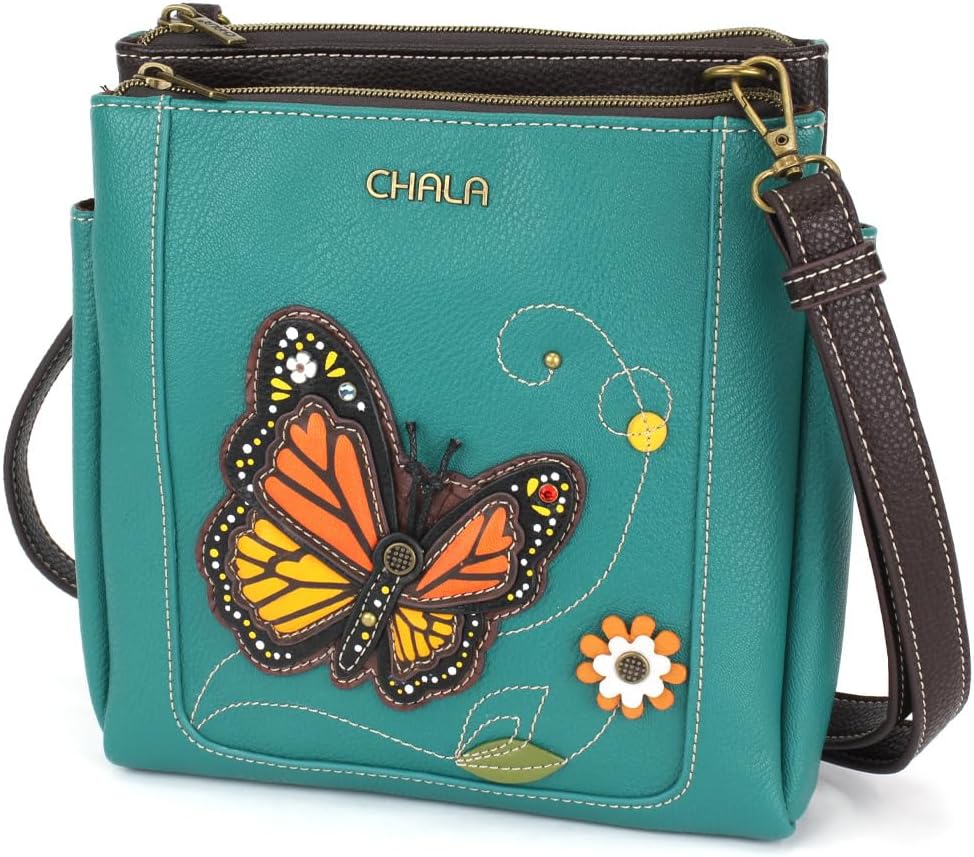 CHALA Merry Messenger RFID Protected Women Faux Leather Shoulder Purse with Adjustable Crossbody Strap | RFID Protected, Faux Leather