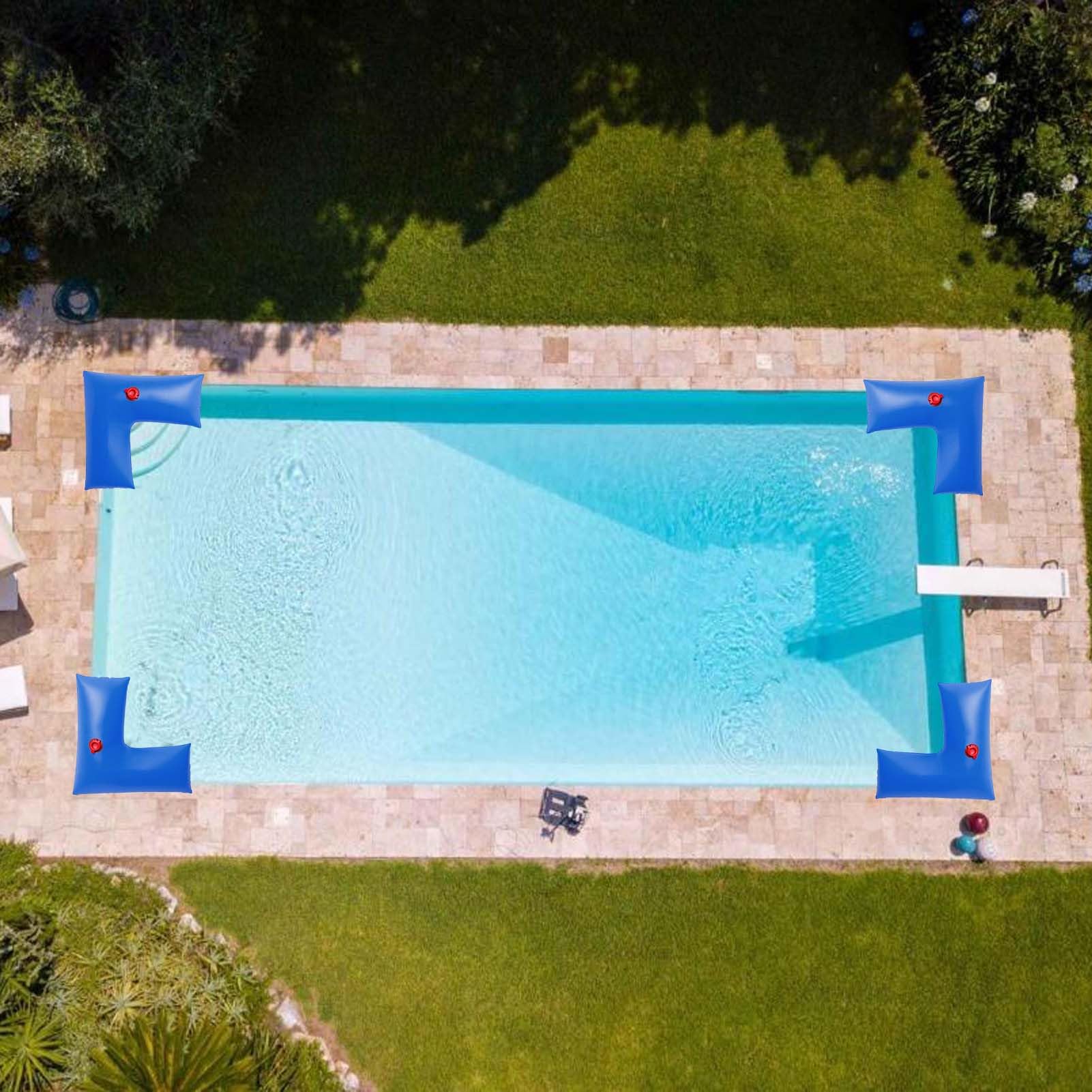 Sacs d'eau pour Bâche De Piscine - Tubes Hivernaux à Renforcés | 4 Pièces Résistants au Froid pour Camping Spa Jardin Piscine Extérieur
