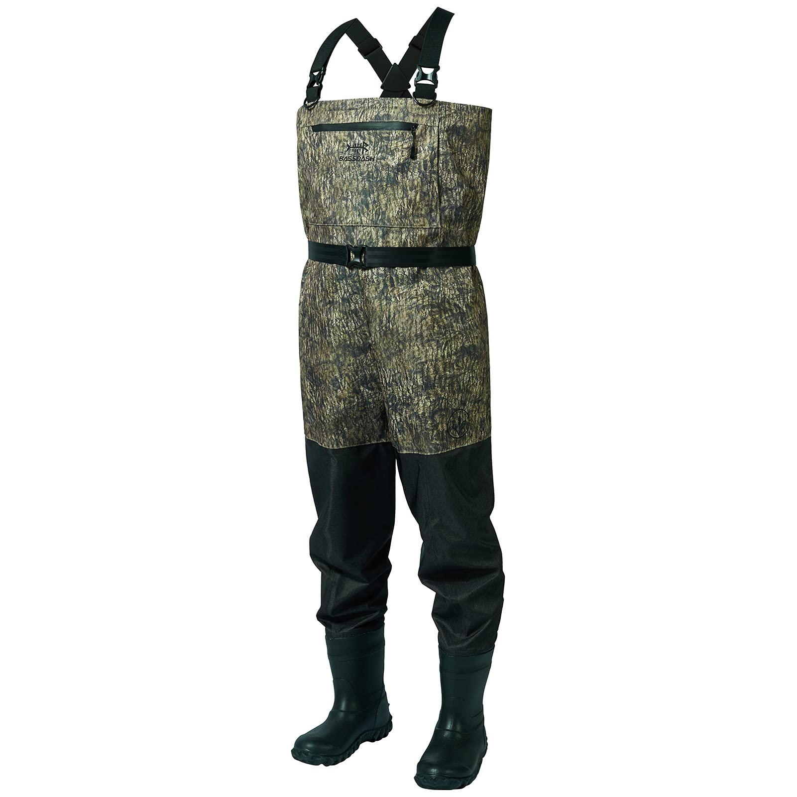 BASSDASH IMMERSE - Calcetín transpirable Ripstop para pesca, caza, vadeadores ligeros de camuflaje gris para hombres y mujeres