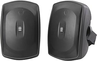YAMAHA NS-AW190BL 2-Way Indoor/Outdoor Speakers (Pair, Black)
