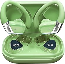chalvh Écouteurs Intra-Auriculaires sans Fil Bluetooth, étanches, antibruit, Vert