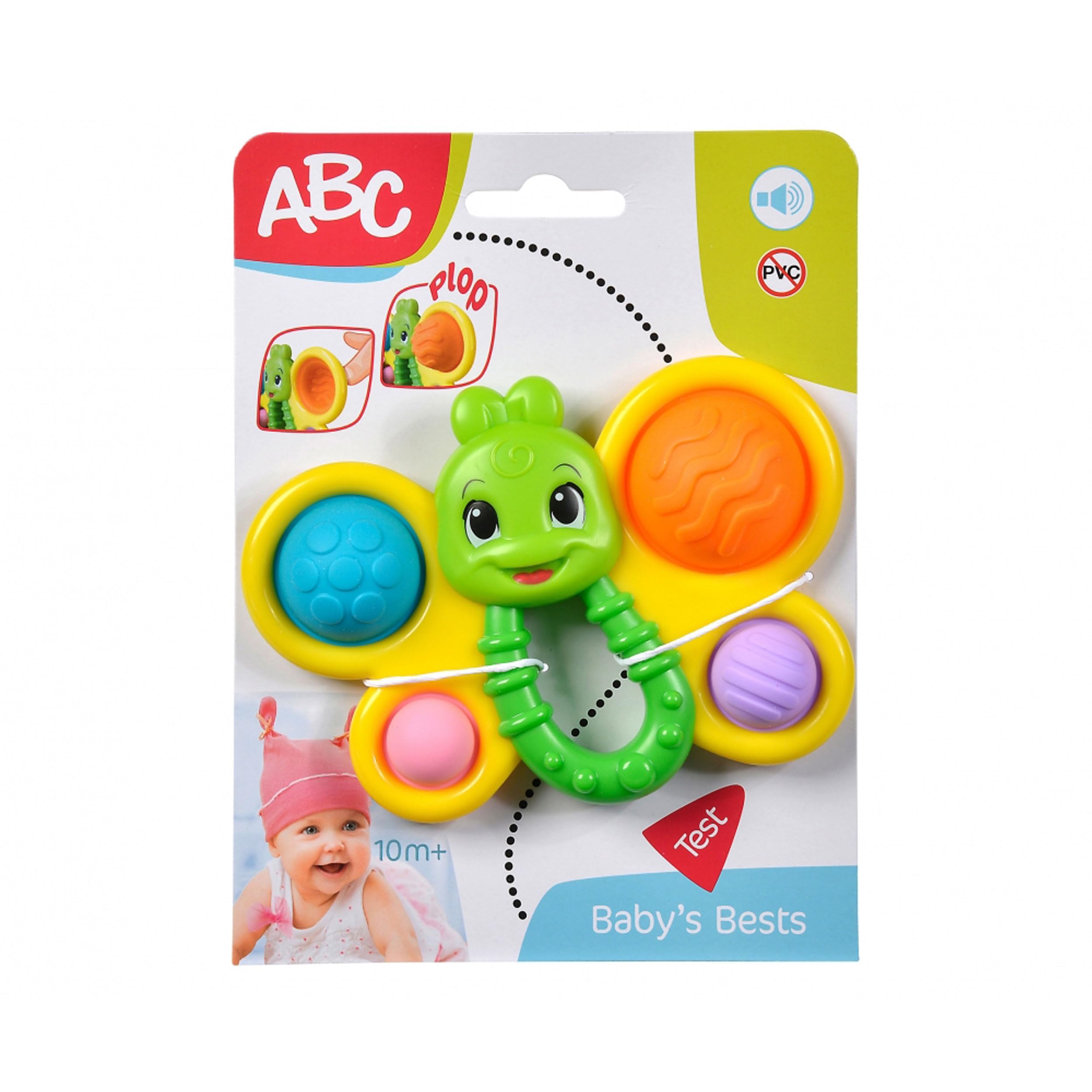 Simba – Farfalla Divertente Con Morbidi Plopper, Gioco Per Neonati 10+ Mesi, 14 Cm, Colori Vivaci