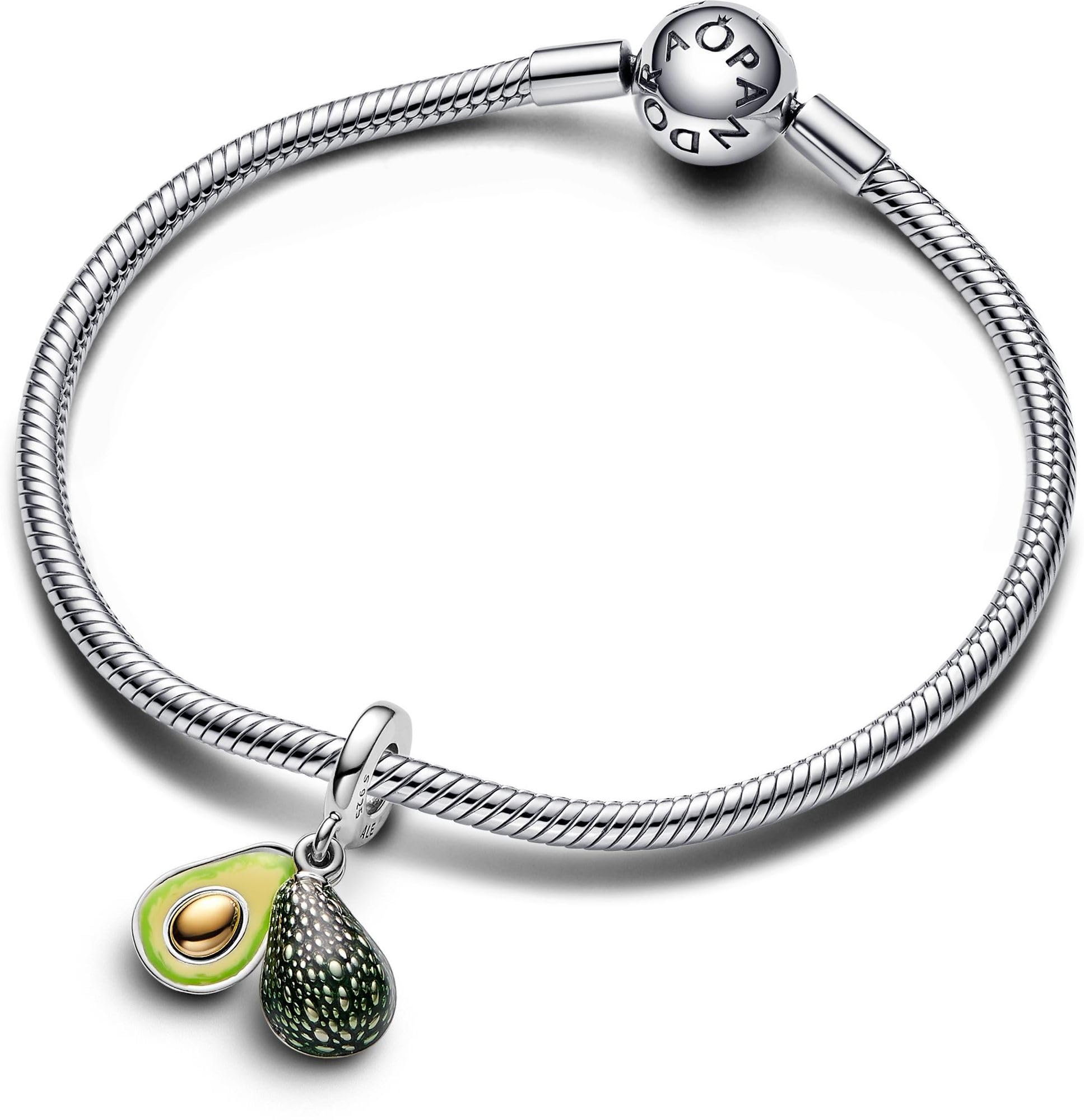 Pandora Avocado 763405C01 - Charm a doppio dangle, misura unica, Oro giallo, Nessuna pietra preziosa