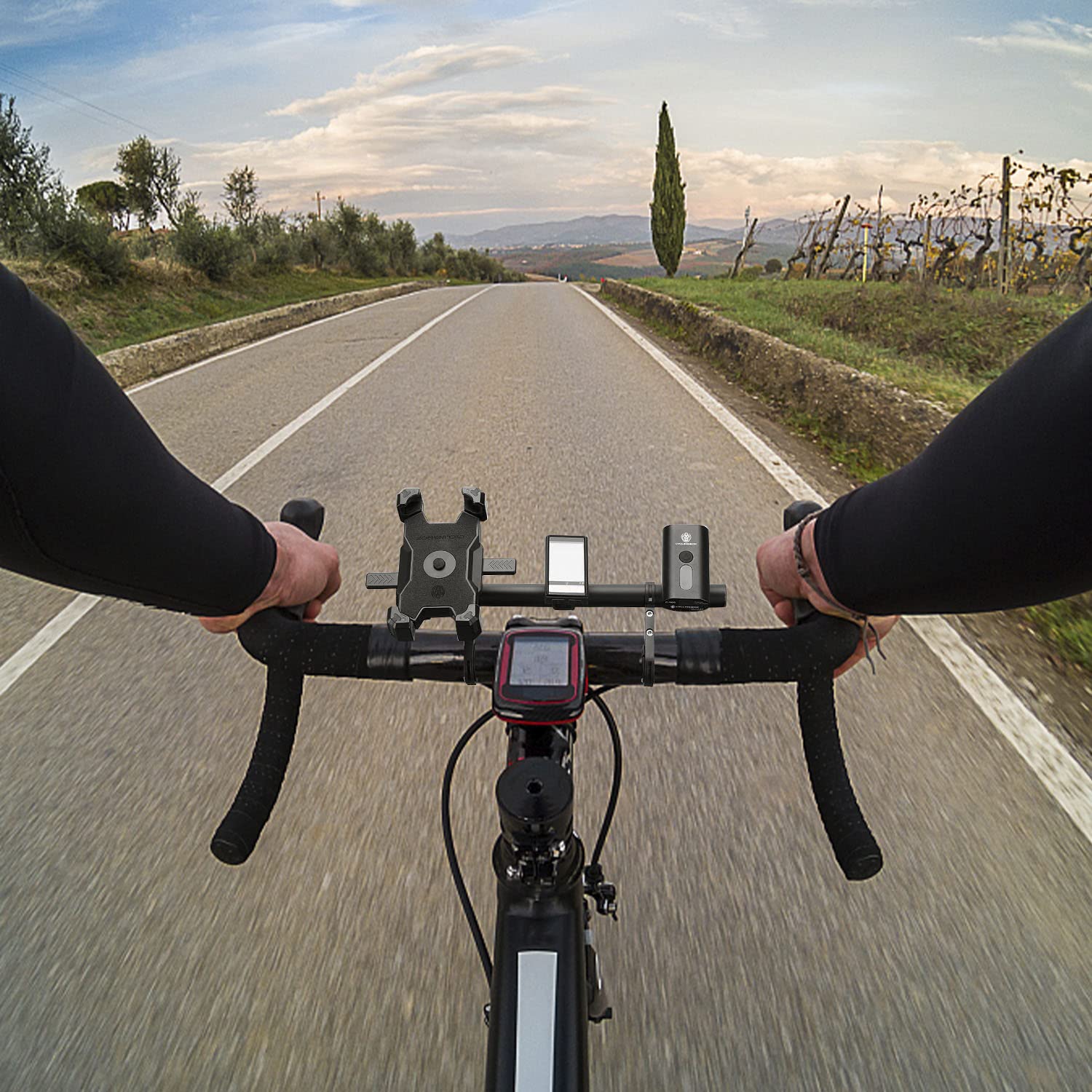Prolunga Per Manubrio Bici - Staffa In Alluminio Da 30 Cm Per Telefono, Torcia, GPS O Speedometro