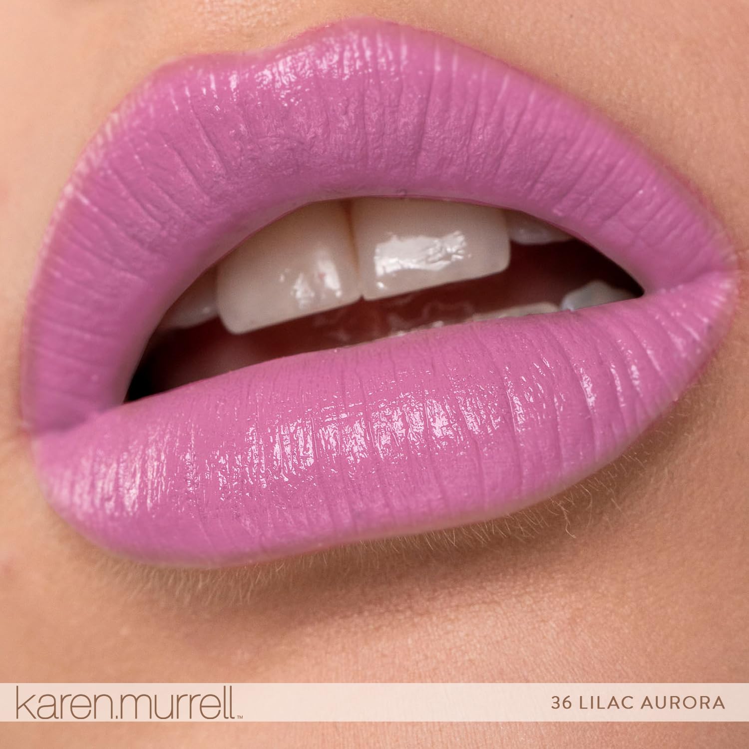 Karen Murrell - Natural Lip Stick - Lipstick 36 Lilac Aurora - Lilac Lipstick - Matte Finish, 100% Natural Ingredients, Moisturizes & Hydrates Lips - Paraben & Cruelty Free