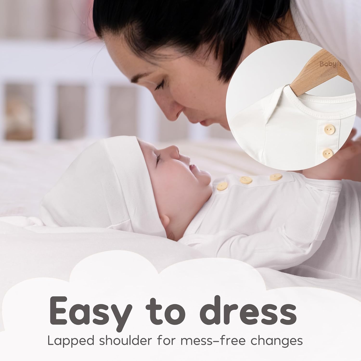 Infant Newborn Baby Knotted Gown, Sleepwear Romper Newborn Essentials Outfits Perfect for Newborn Boys and Girls Photography - Image 6