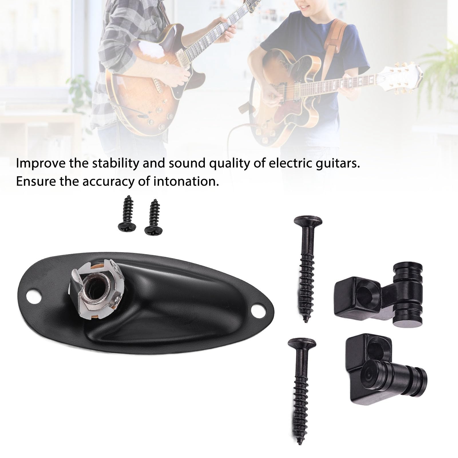 Musiclily Guides Cordes Rouleau Roller String Guides Trees Pour Guitare électrique Fender Strat Tele, Chrome (Pack De 4