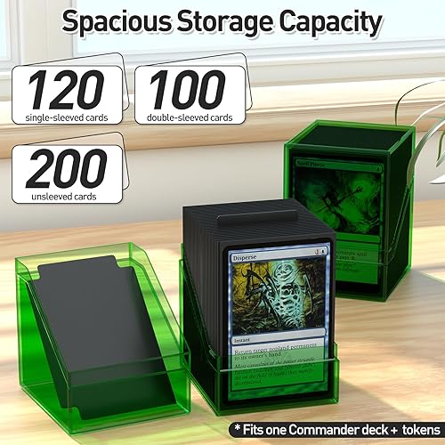 Miniatura 9 de Mlikero Fundas para tarjetas, paquete de 6 cajas de acrílico para tarjetas intercambiables, cajas de almacenamiento resistentes para tarjetas con