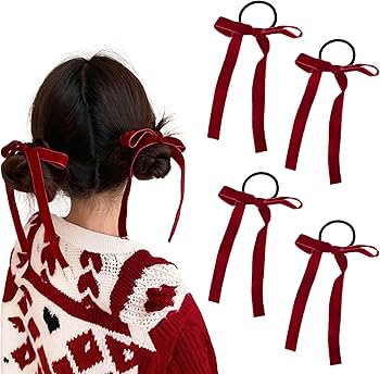 Amazon | Sheepyo ベロア リボン ヘアゴム 黒 ヘアアクセ ベルベット