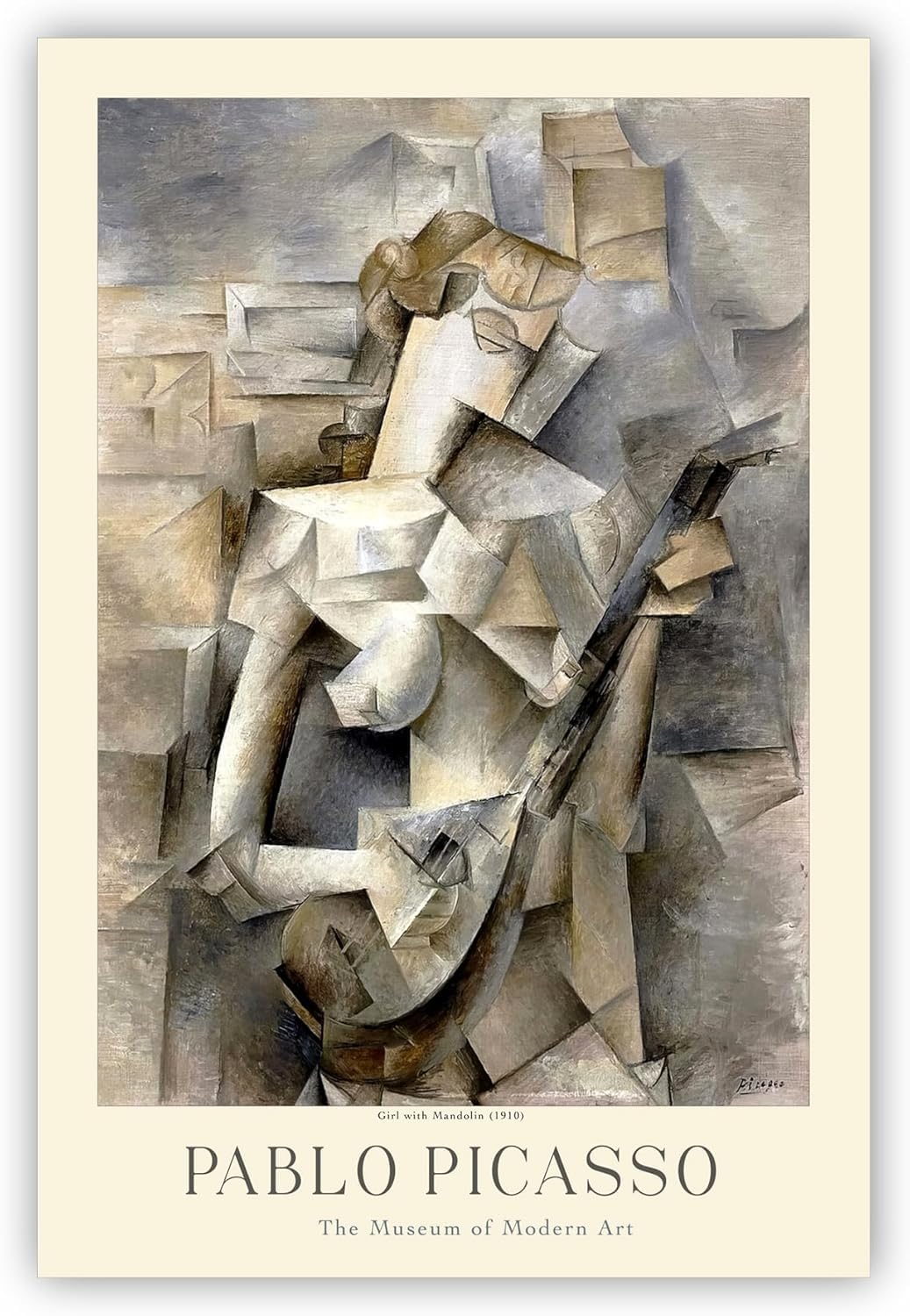 Waeta Rnvzx Pablo Picasso Girl with Mandolin Poster Prints Canvas Wall Art Painting For Home Decor 40x60cm No Frame