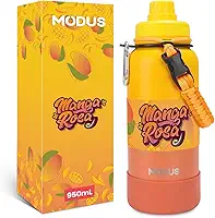 MODUS Garrafa Térmica Esportiva De Aço Inoxidável Com Isolamento A Vácuo De 950ML (Gradiente Amarelo-Laranja)