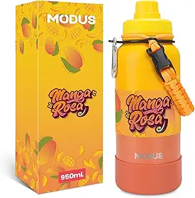 MODUS Garrafa Térmica Esportiva De Aço Inoxidável Com Isolamento A Vácuo De 950ML (Gradiente Amarelo-Laranja)
