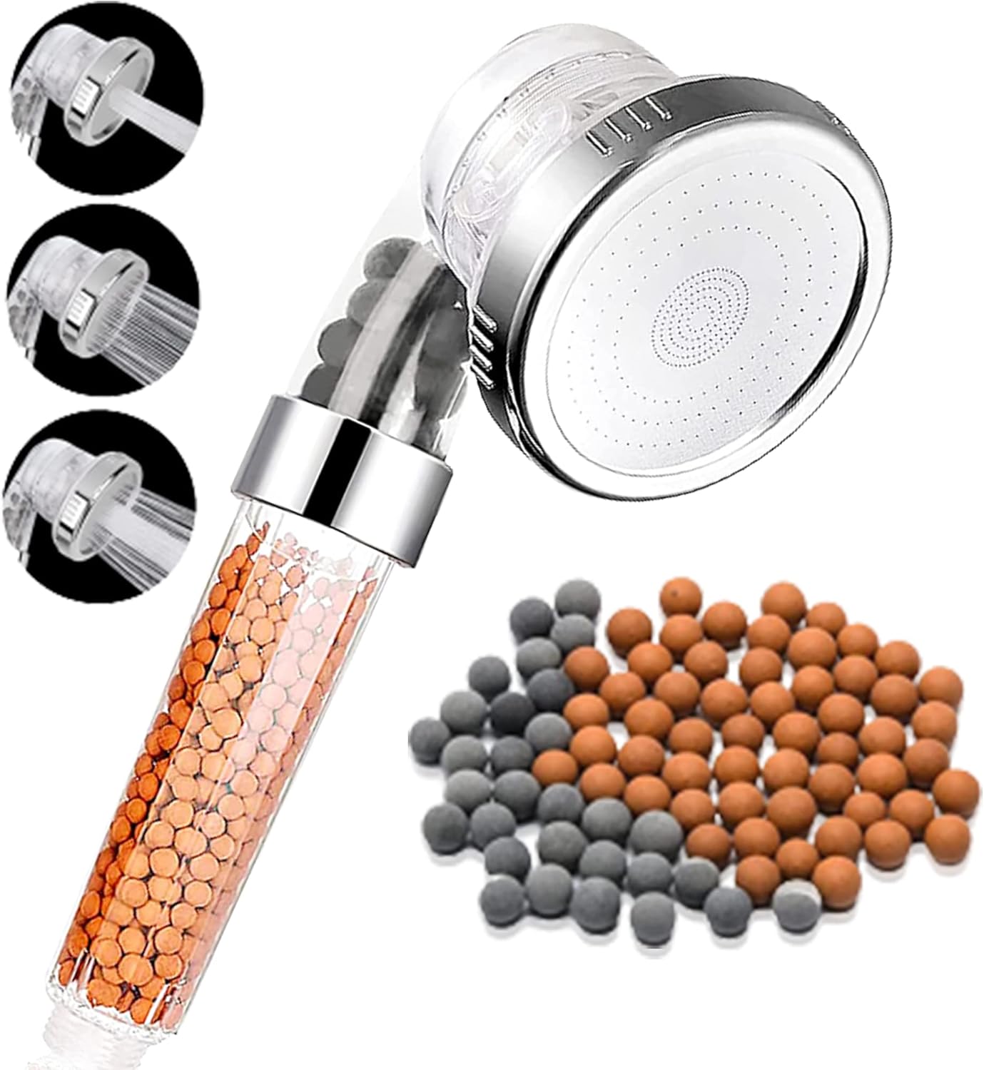 Shower Head, ZASHMART 3Mode HighPressure Water Saving Shower Heads