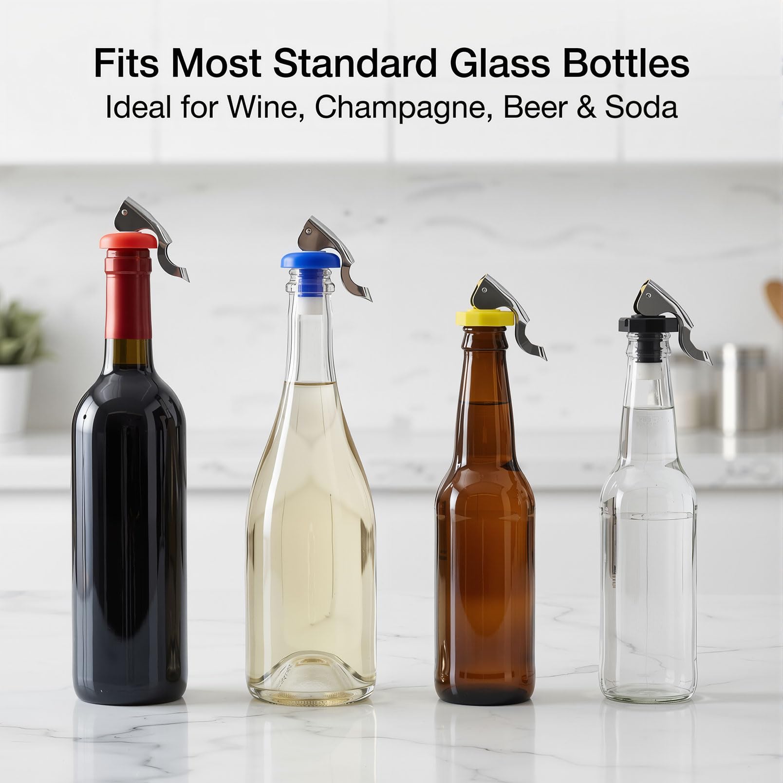 Tapones de vino, tapones de silicona para botellas de vino, tapón de botella de vino, reutilizable, tapones de botella de vino