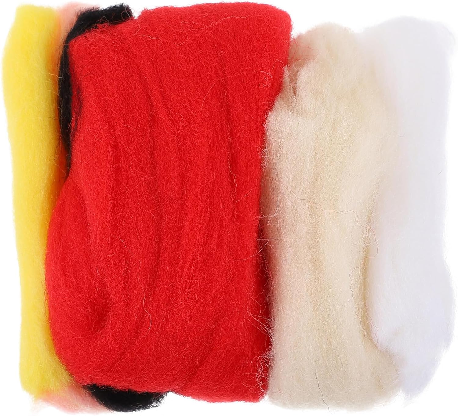 Hoement DIY Wool Felting Kit Santa Claus Material Set for Beginners with Needle Punch Embroidery Tools Christmas Craft Supplies for Holiday Decoration